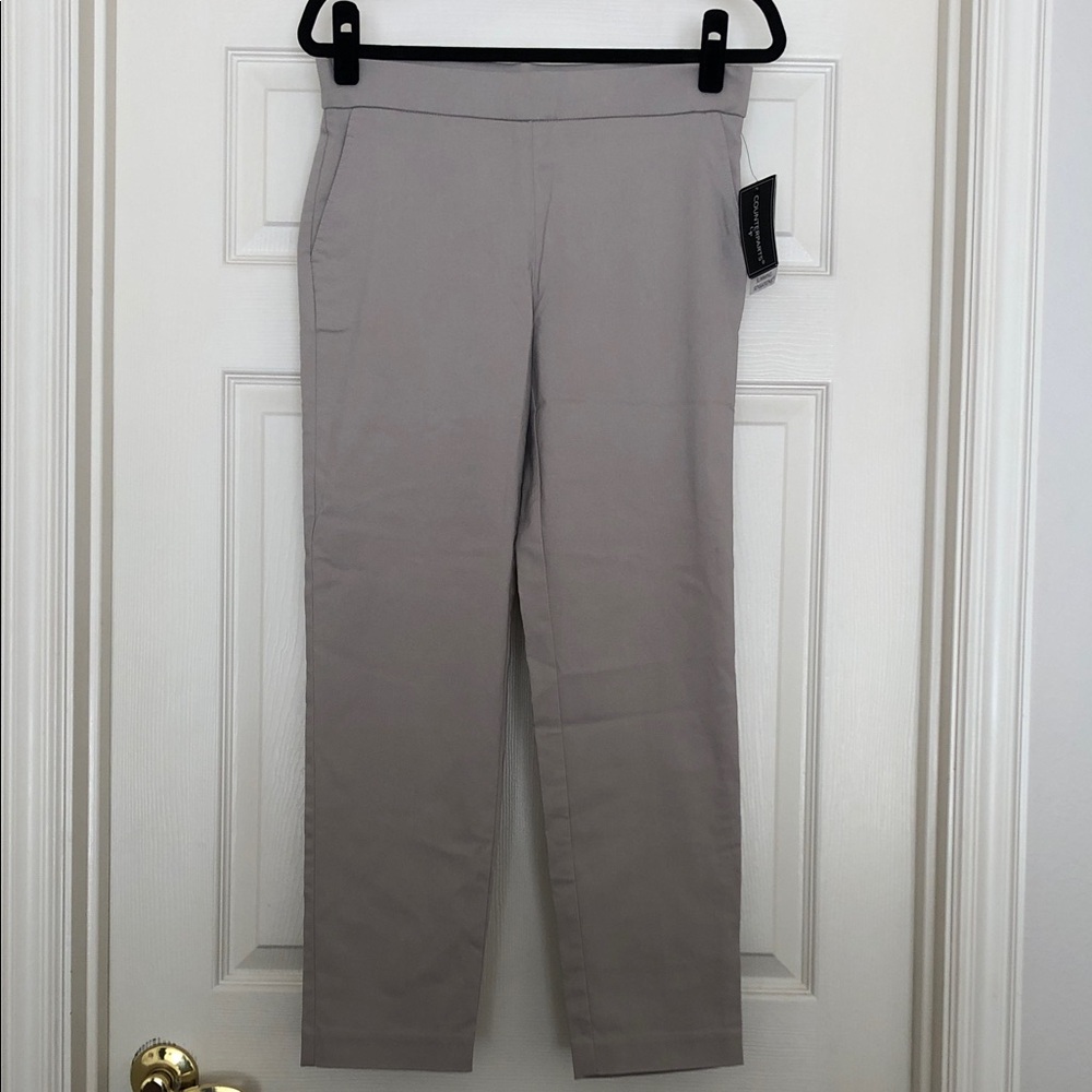 Counterparts Women's Slightly Tapered Slim Leg Pants in Light Khaki 8P NWT